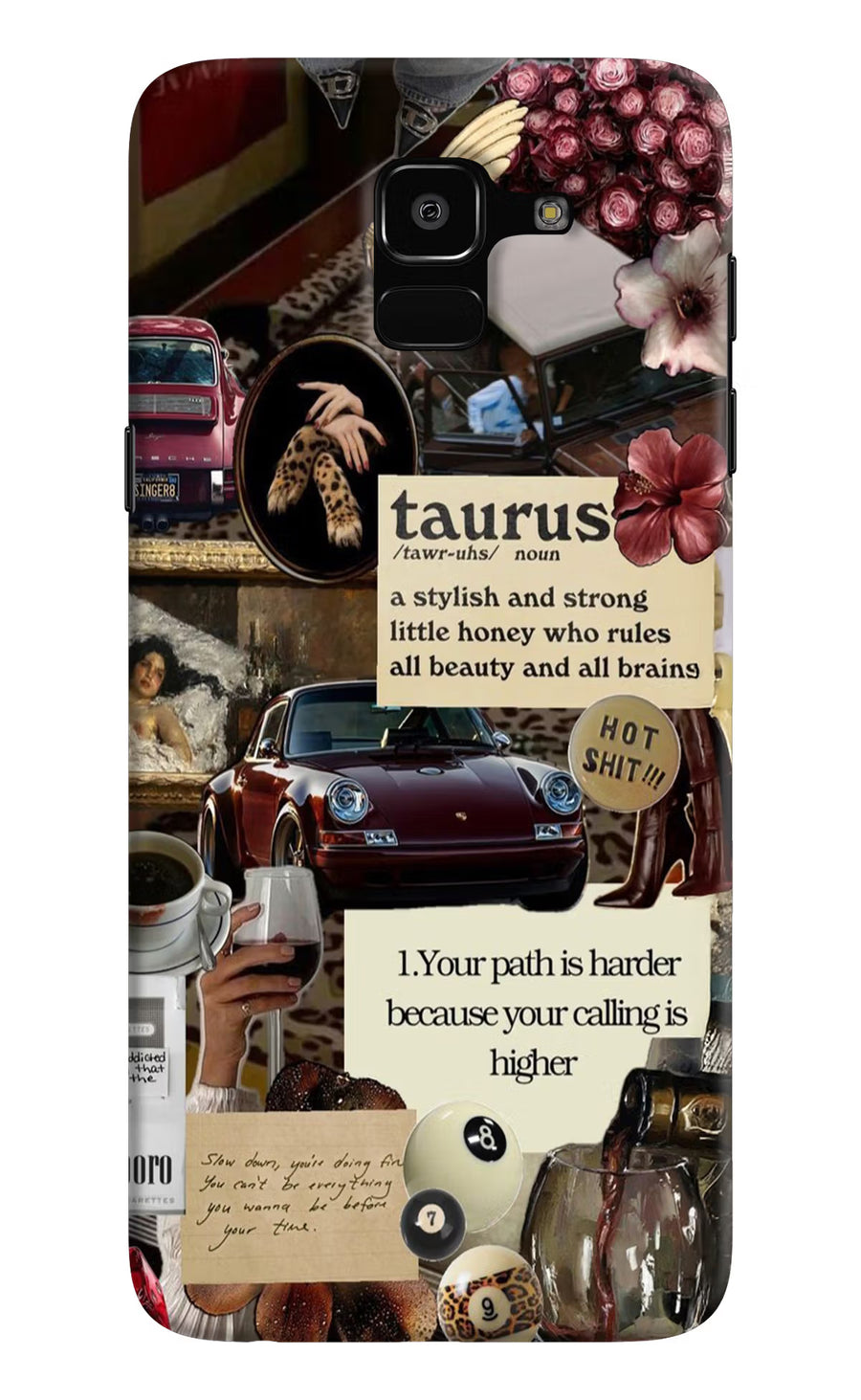 Taurus Zodiac Samsung J6 Back Cover, Hard case
