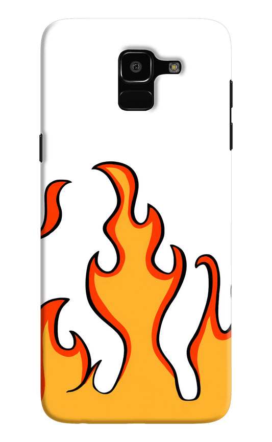 Fired Up – White Samsung J6 Hard Case Back Cover by Casekaro