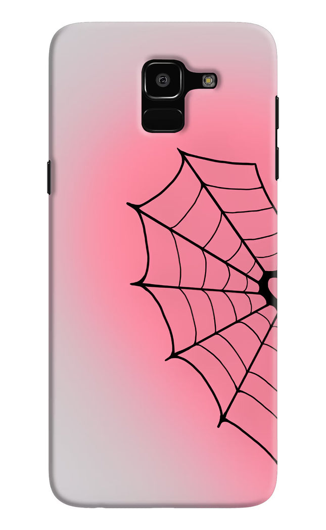 Pink Web Samsung J6 Hard Case Back Cover by Casekaro