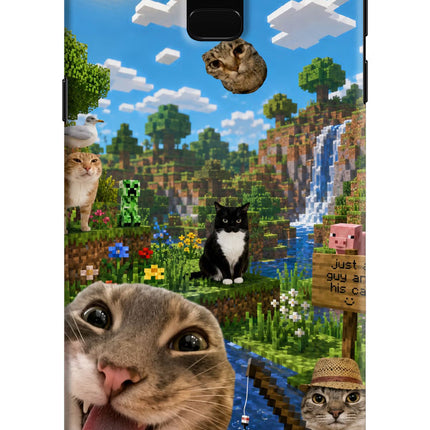 Minecraft Cat Chaos Samsung J6 Hard Case Back Cover by Casekaro