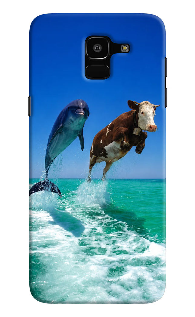 Dolphin vs Cow Samsung J6 Hard Case Back Cover by Casekaro