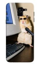 Hacker Hamster Samsung J6 Hard Case Back Cover by Casekaro