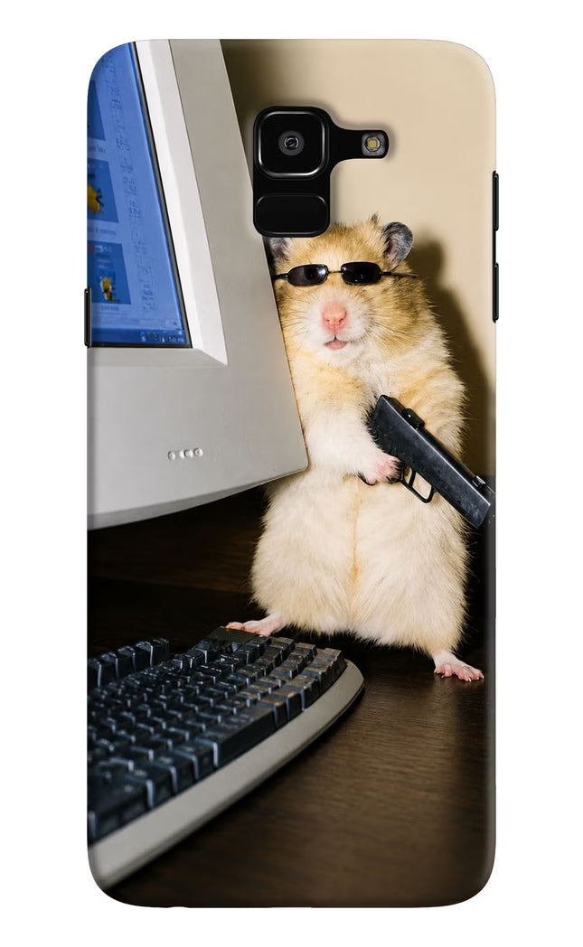 Hacker Hamster Samsung J6 Hard Case Back Cover by Casekaro