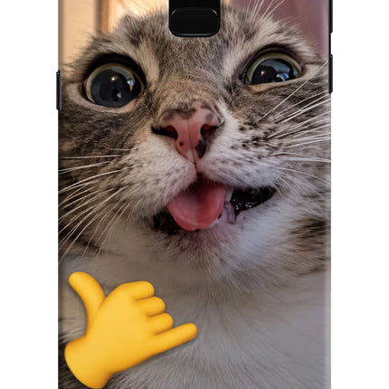 Silly Cat Call Samsung J6 Hard Case Back Cover by Casekaro