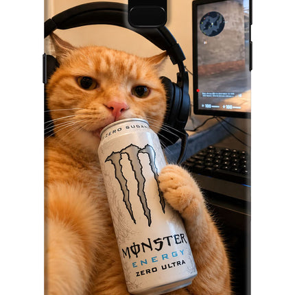 Gamer Cat Energy Samsung J6 Hard Case Back Cover by Casekaro