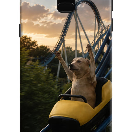 Rollercoaster Dog Samsung J6 Hard Case Back Cover by Casekaro