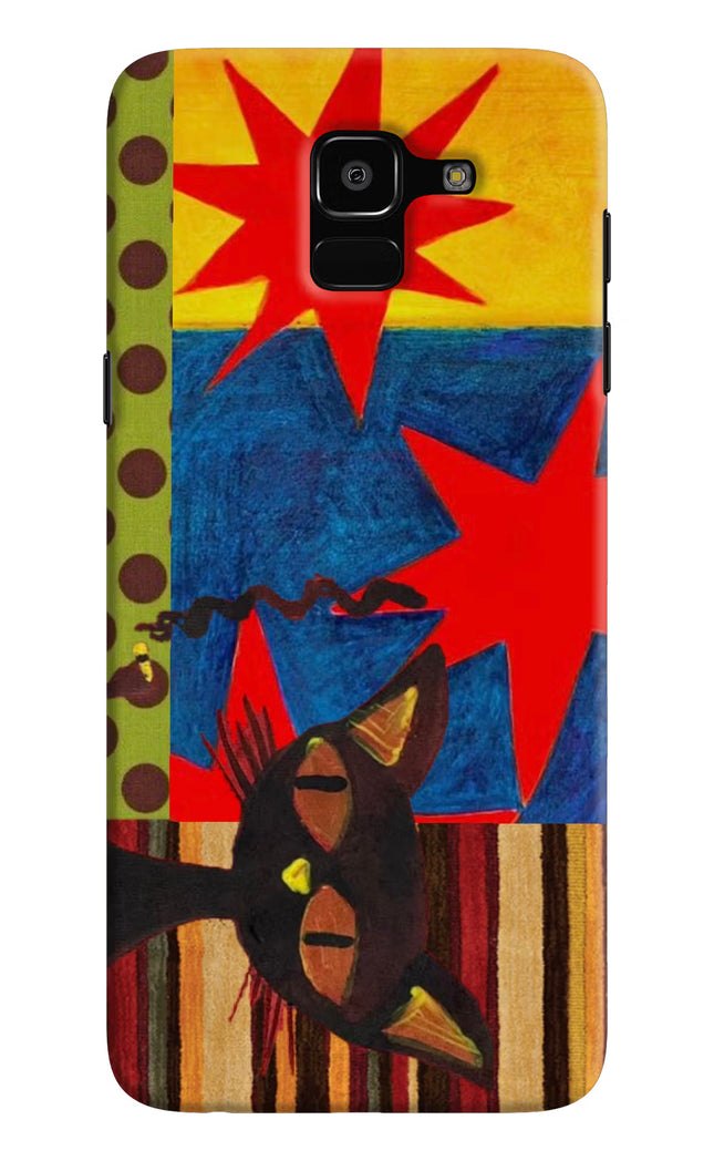 Pop Cat Samsung J6 Hard Case Back Cover by Casekaro