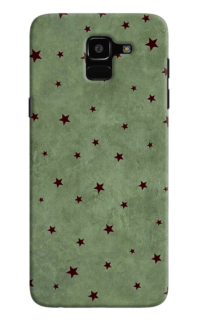 Green Stars Samsung J6 Hard Case Back Cover by Casekaro