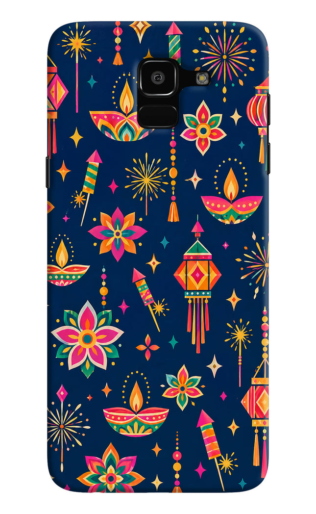 Festive Pop Samsung J6 Hard Case Back Cover by Casekaro