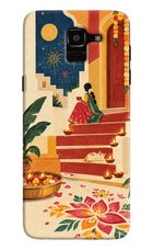 Diwali Rangoli Samsung J6 Hard Case Back Cover by Casekaro
