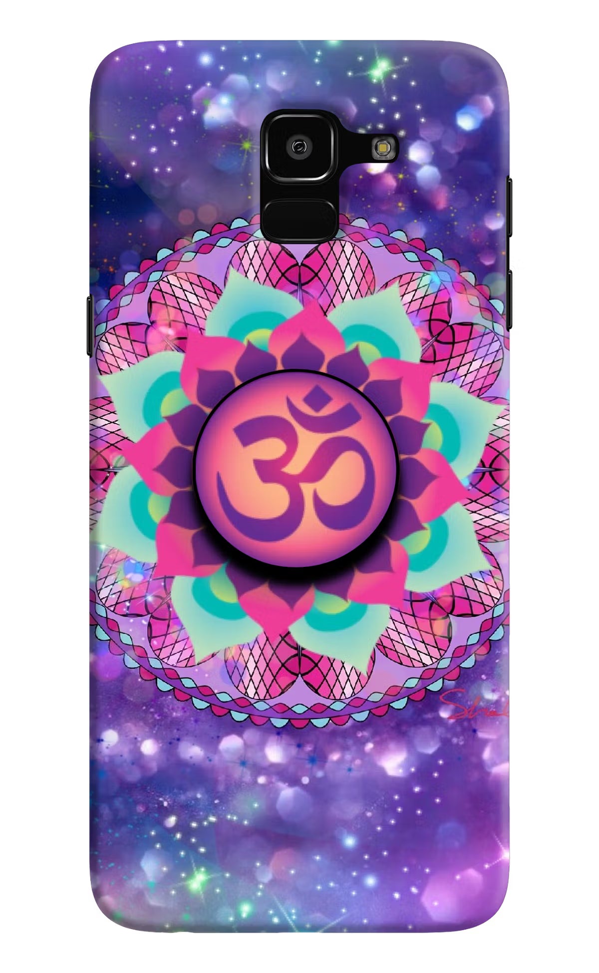 Om Purple Samsung J6 Pop Case by Casekaro