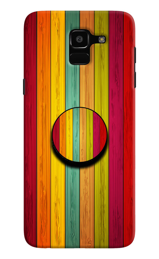 Multicolor Wooden Samsung J6 Pop Case by Casekaro