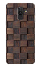 Wooden Cube Design Samsung J8 Hard Case Back Cover by Casekaro