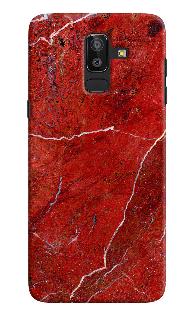Red Marble Design Samsung J8 Hard Case Back Cover by Casekaro