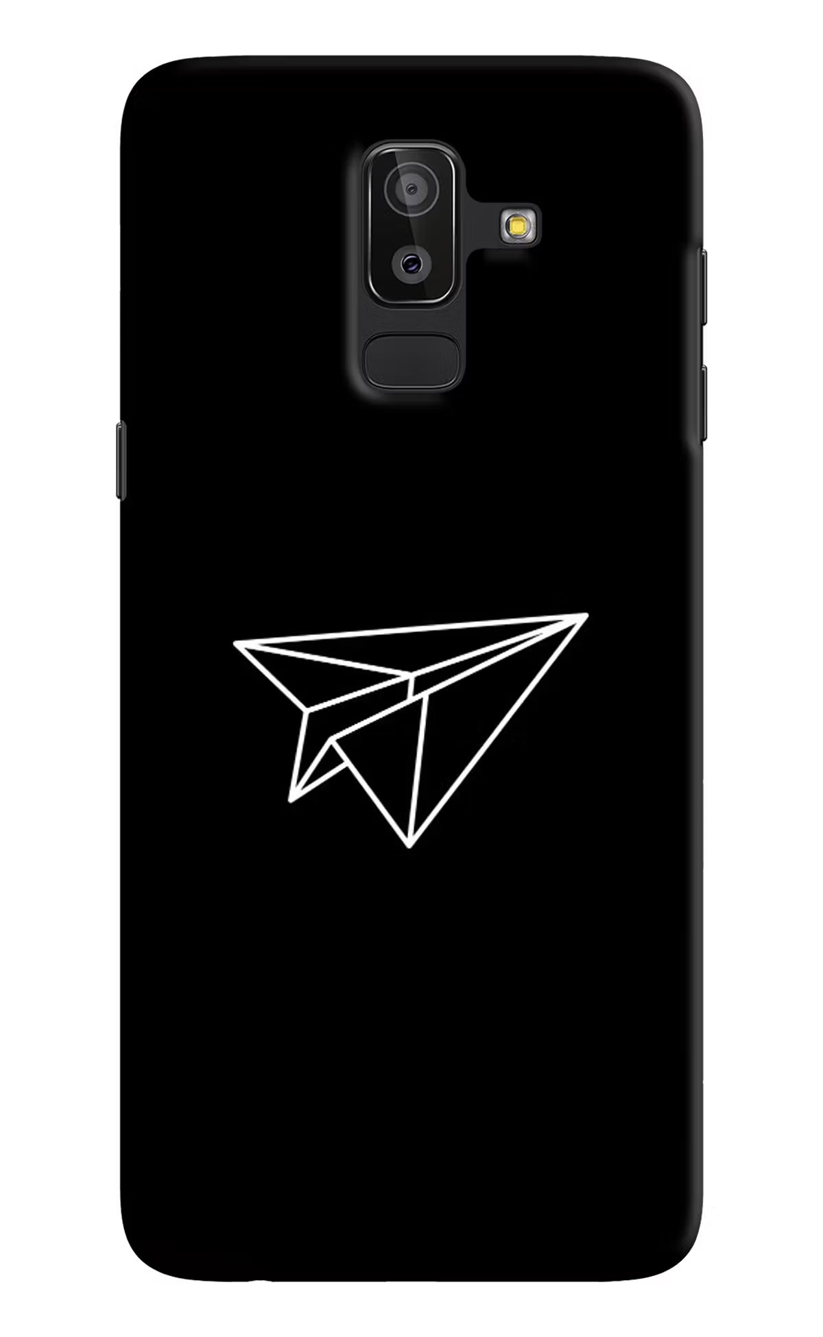 Paper Plane White Samsung J8 Hard Case Back Cover by Casekaro