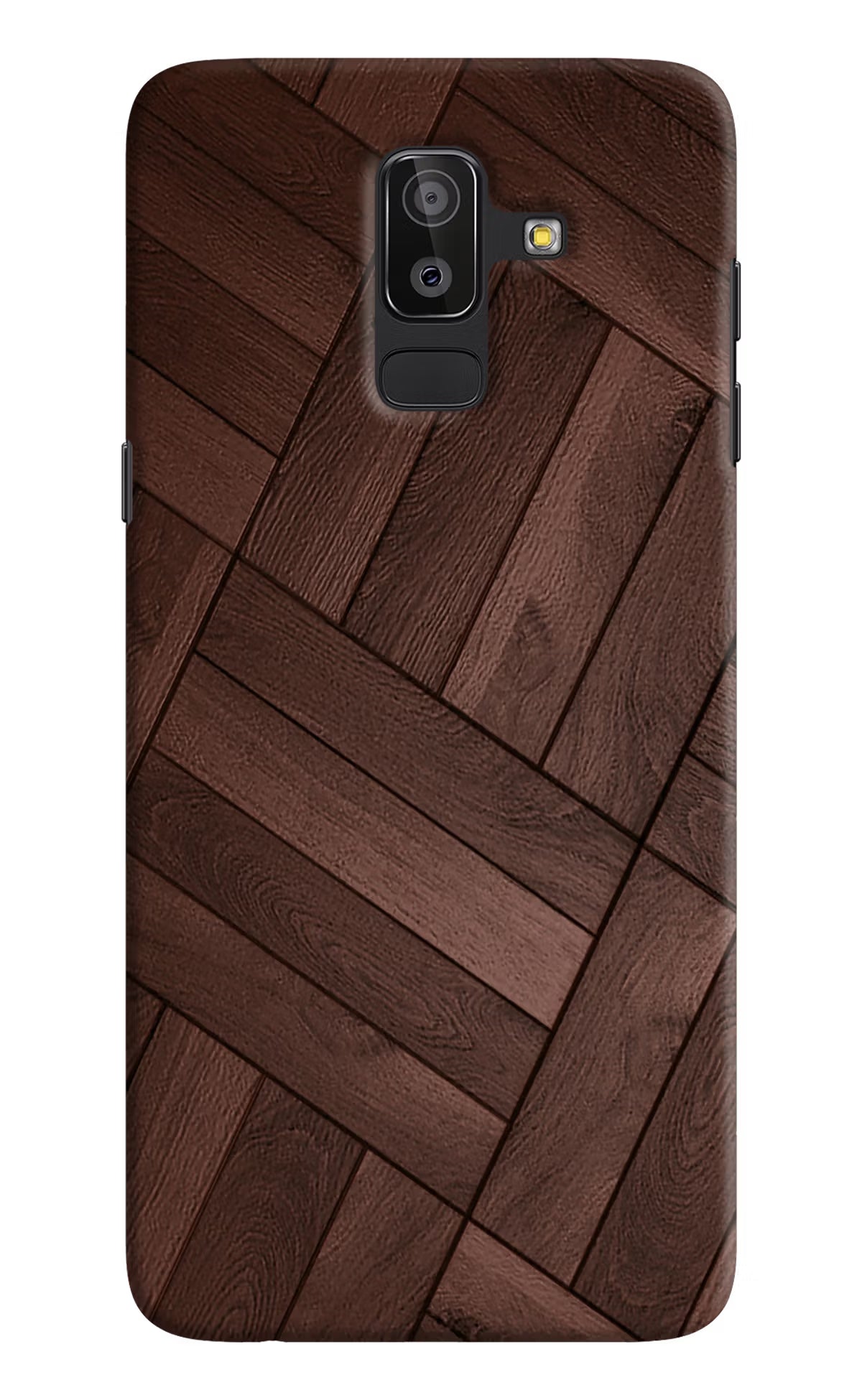 Wooden Texture Design Samsung J8 Hard Case Back Cover by Casekaro