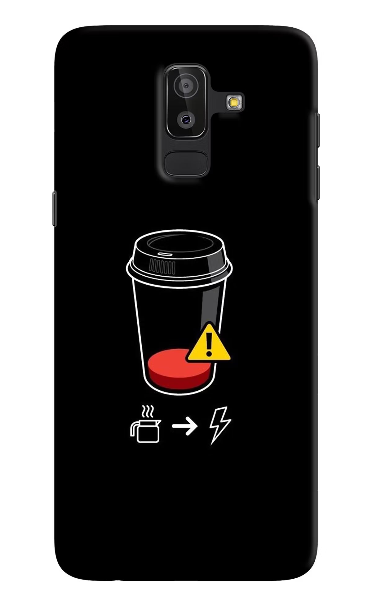 Coffee Samsung J8 Hard Case Back Cover by Casekaro