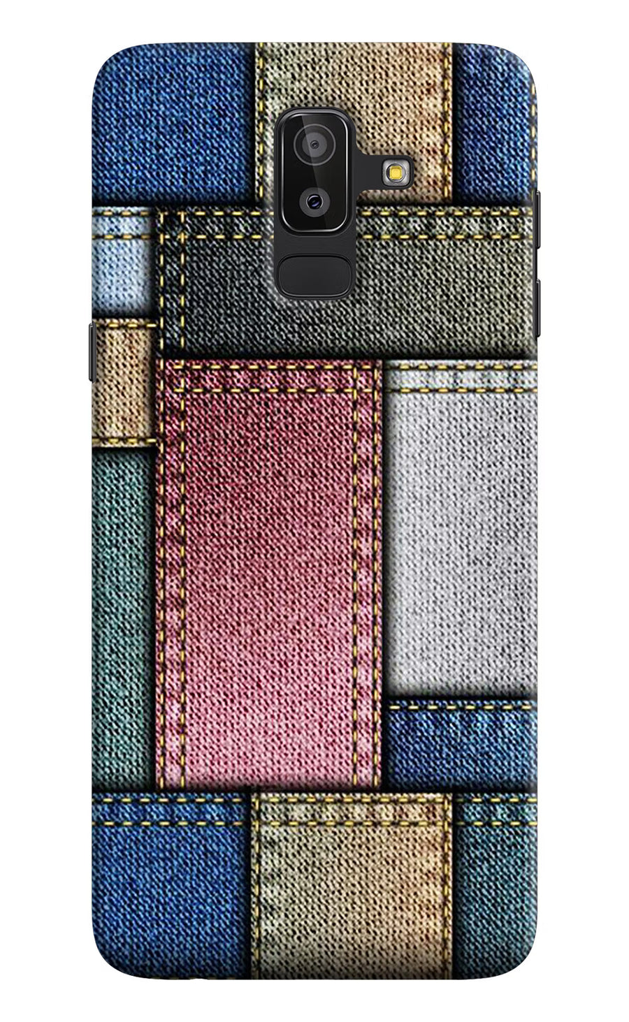 Multicolor Jeans Samsung J8 Back Cover, Hard case