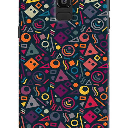 Geometric Abstract Samsung J8 Hard Case Back Cover by Casekaro