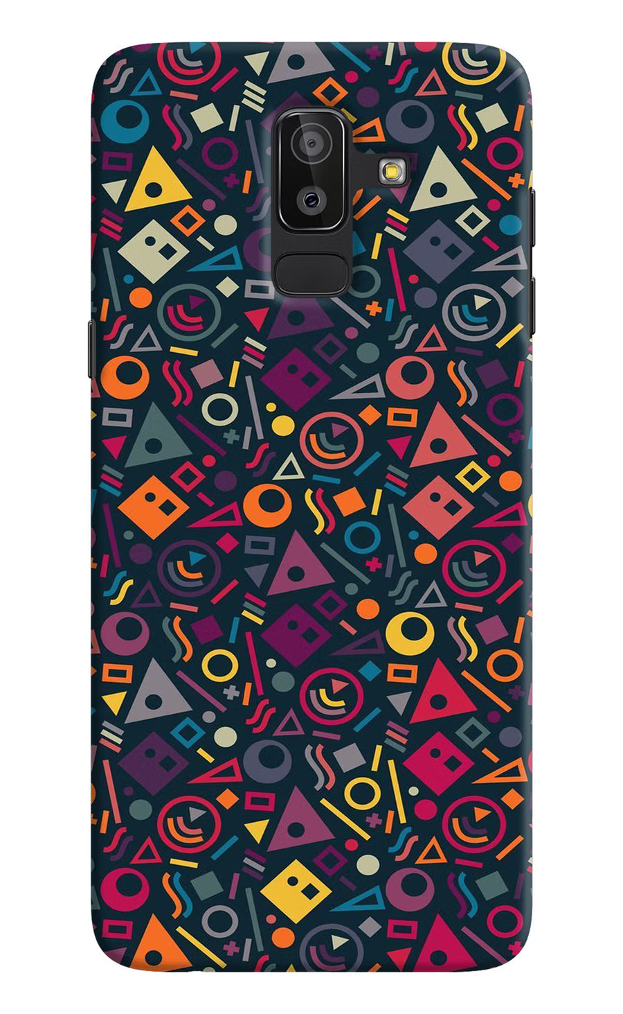 Geometric Abstract Samsung J8 Back Cover, Hard case