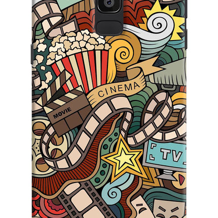 Cinema Abstract Samsung J8 Hard Case Back Cover by Casekaro