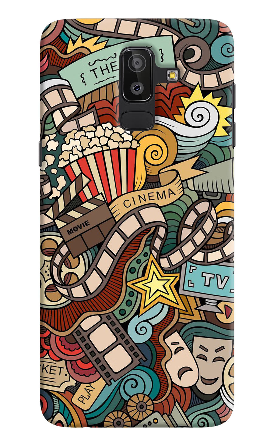 Cinema Abstract Samsung J8 Back Cover, Hard case