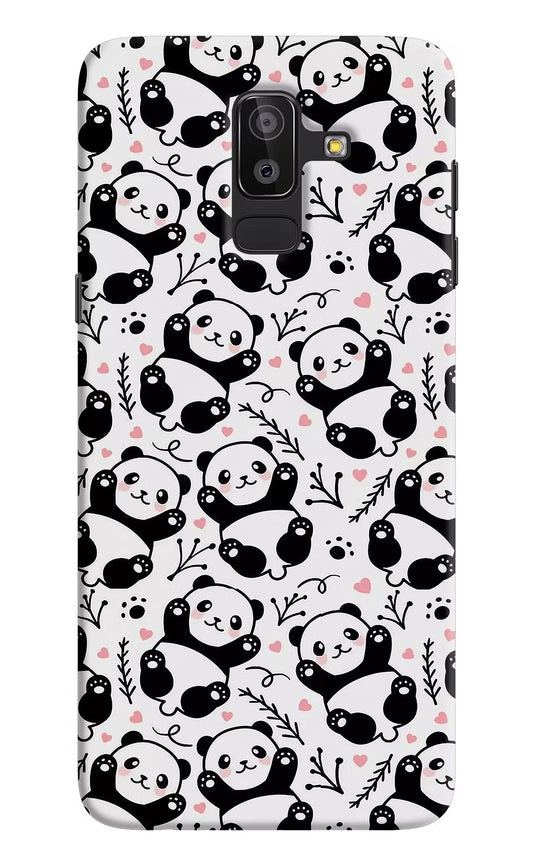 Cute Panda Samsung J8 Hard Case Back Cover by Casekaro