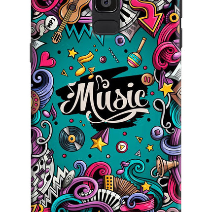Music Graffiti Samsung J8 Hard Case Back Cover by Casekaro
