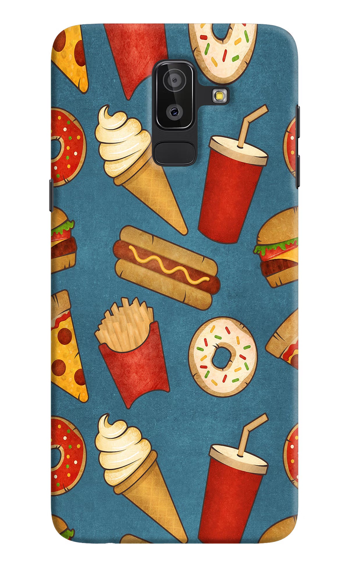 Foodie Samsung J8 Hard Case Back Cover by Casekaro