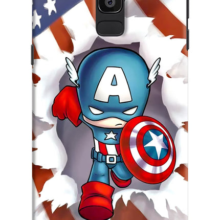 Captain America Samsung J8 Hard Case Back Cover by Casekaro