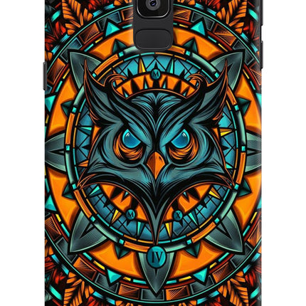 Angry Owl Art Samsung J8 Hard Case Back Cover by Casekaro