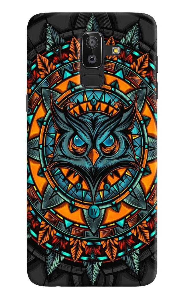 Angry Owl Art Samsung J8 Hard Case Back Cover by Casekaro