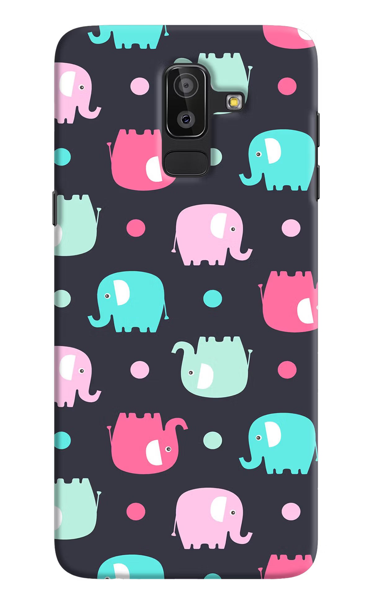 Elephants Samsung J8 Hard Case Back Cover by Casekaro