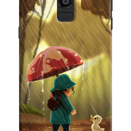 Rainy Day Samsung J8 Hard Case Back Cover by Casekaro