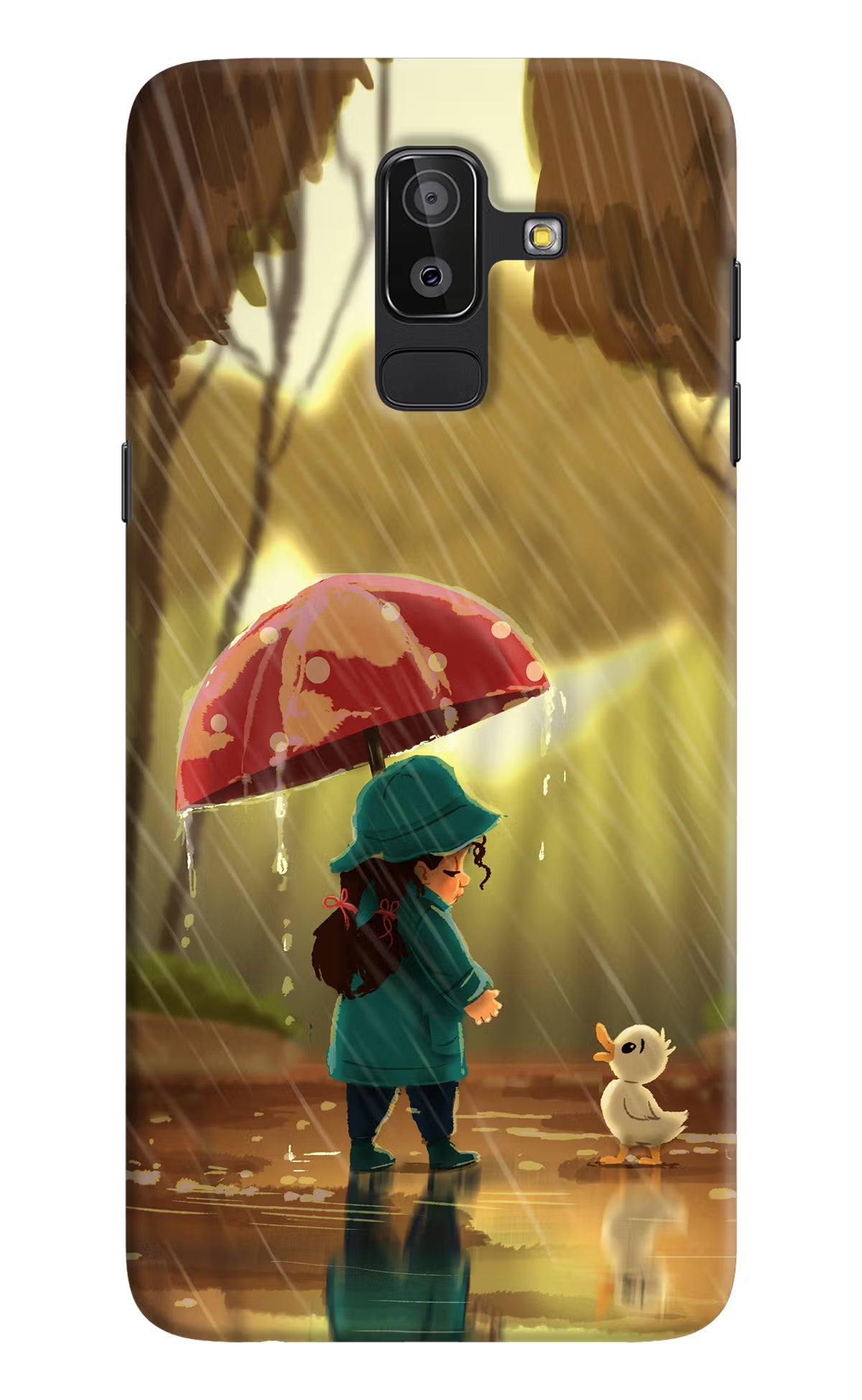 Rainy Day Samsung J8 Hard Case Back Cover by Casekaro