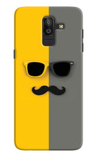 Sunglasses with Mustache Samsung J8 Hard Case Back Cover by Casekaro