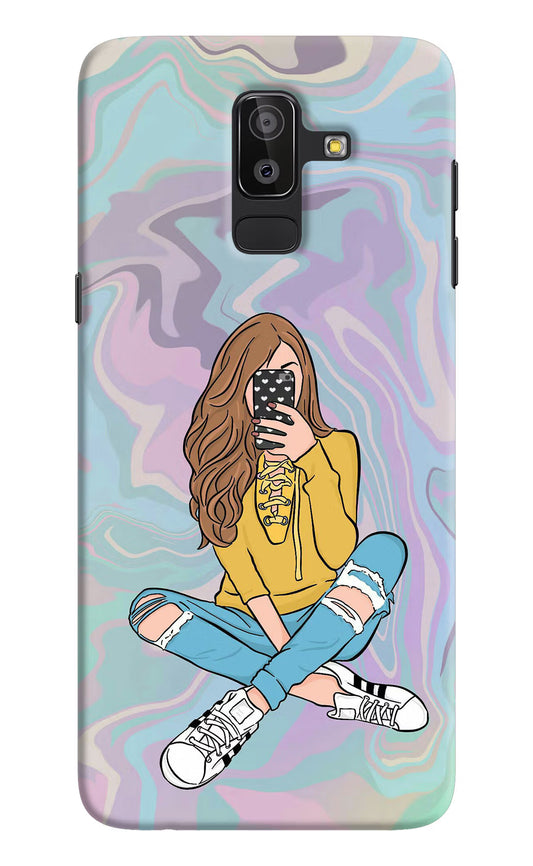 Selfie Girl Samsung J8 Hard Case Back Cover by Casekaro