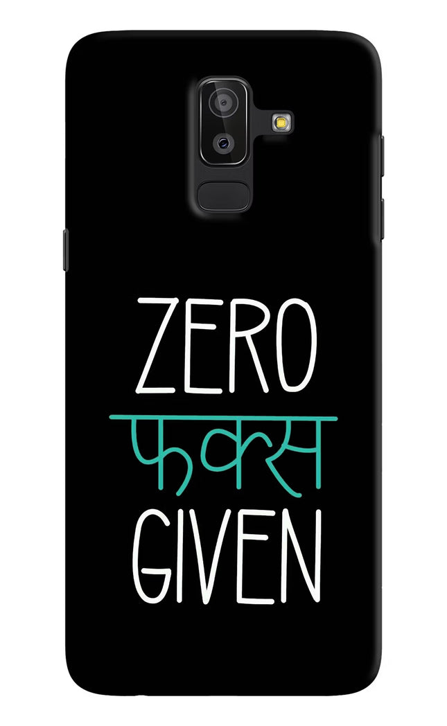 Zero Fucks Given Samsung J8 Hard Case Back Cover by Casekaro
