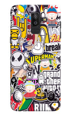 Sticker Bomb Samsung J8 Hard Case Back Cover by Casekaro
