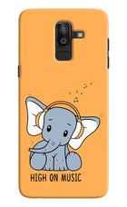 High On Music Samsung J8 Hard Case Back Cover by Casekaro