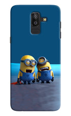 Minion Laughing Samsung J8 Hard Case Back Cover by Casekaro