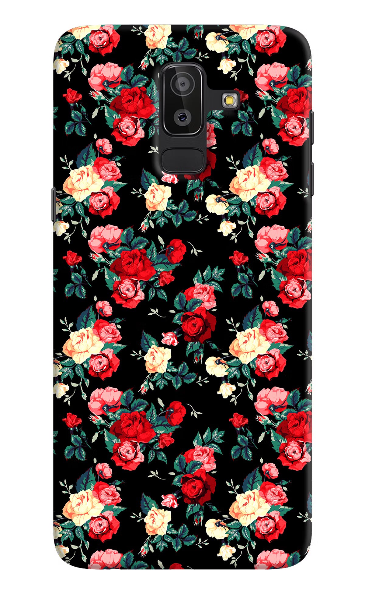 Rose Pattern Samsung J8 Hard Case Back Cover by Casekaro