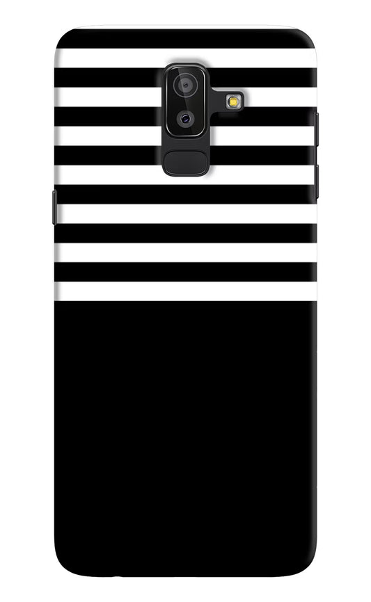 Black and White Print Samsung J8 Hard Case Back Cover by Casekaro