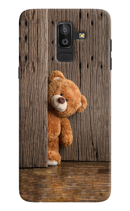 Teddy Wooden Samsung J8 Hard Case Back Cover by Casekaro