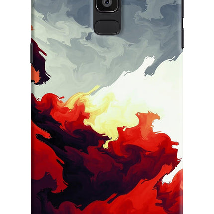 Fire Cloud Samsung J8 Hard Case Back Cover by Casekaro