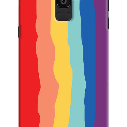 Rainbow Samsung J8 Hard Case Back Cover by Casekaro