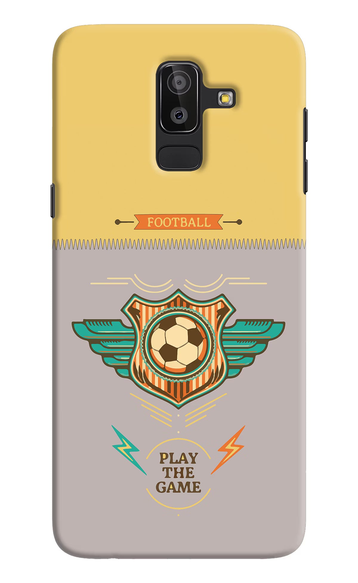 Football Samsung J8 Hard Case Back Cover by Casekaro