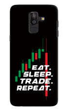 Eat Sleep Trade Repeat Samsung J8 Hard Case Back Cover by Casekaro