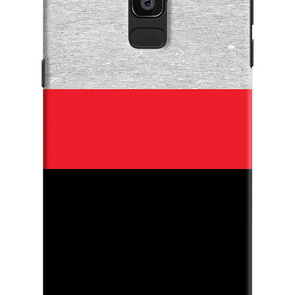 Tri Color Pattern Samsung J8 Hard Case Back Cover by Casekaro