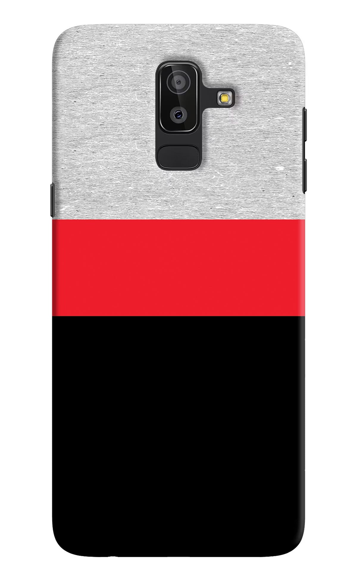 Tri Color Pattern Samsung J8 Hard Case Back Cover by Casekaro